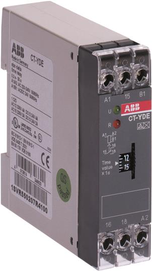 ABBӕrg^CT-YDE,1c/o, 0.3-30s,24VAC/DC 220-240VAC 
P(gun)I: